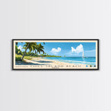 Chill Island Beach, Bahamas Panoramic Beach Print, Vacation Gift, Bahamas Wall Art, Beach Painting, Beach Decor, Beach Painting