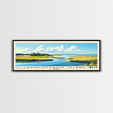 Chincoteague Island, Virginia Panoramic Beach Print, Vacation Gift, Virginia Wall Art, Framed Canvas Print, Framed Beach Painting