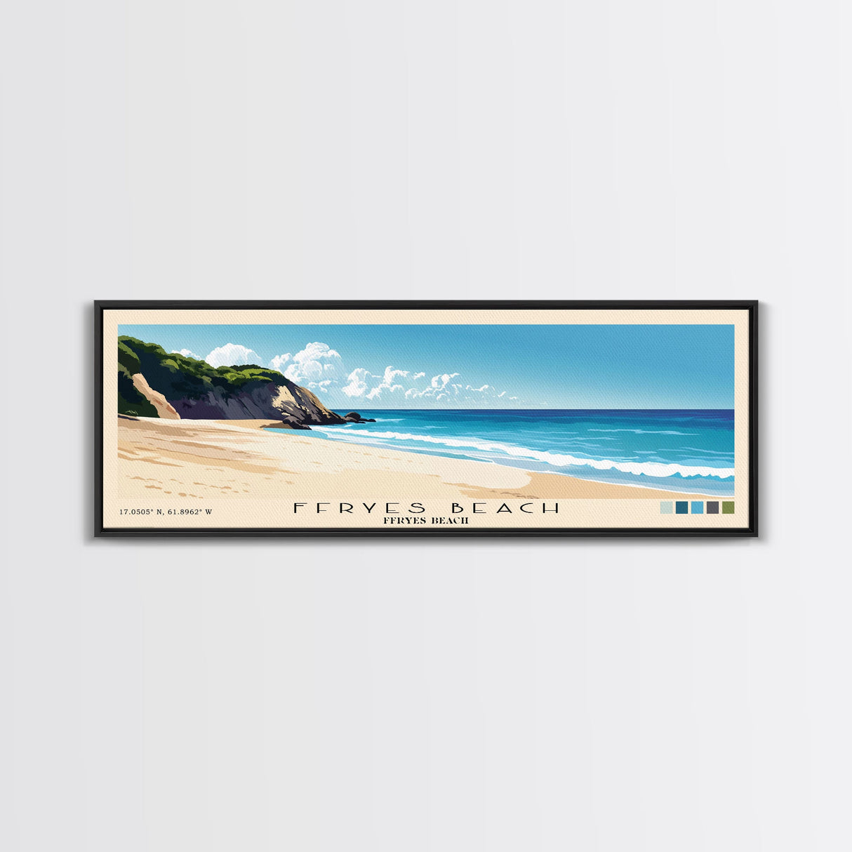 Ffryes Beach, Ffryes Beach Panoramic Print, Vacation Gift, Ffryes Beach Wall Art, Vacation Wall Art, Vacatation Memories, Beach Decor, Beach Or Lakehouse Art