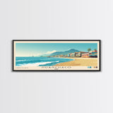 Huanchaco, Peru Panoramic Print, Vacation Gift, Peru Wall Art, Beach Painting, Beach Decor, Large Wall Art, Wood Frame Art