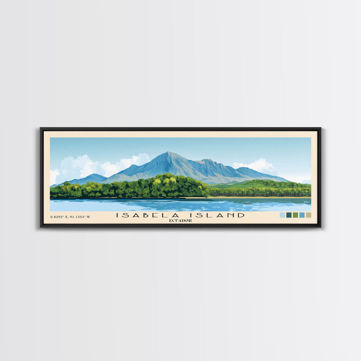 Isabela Island, Ecuador Panoramic Print, Vacation Gift, Ecuador Wall Art, Vacation Wall Art, Vacatation Memories, Beach Decor, Beach Or Lakehouse Art