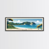Kawau Island, New Zealand Panoramic Print, Vacation Gift, New Zealand Wall Art, Beach Painting, Beach Decor, Beach Or Lakehouse Art