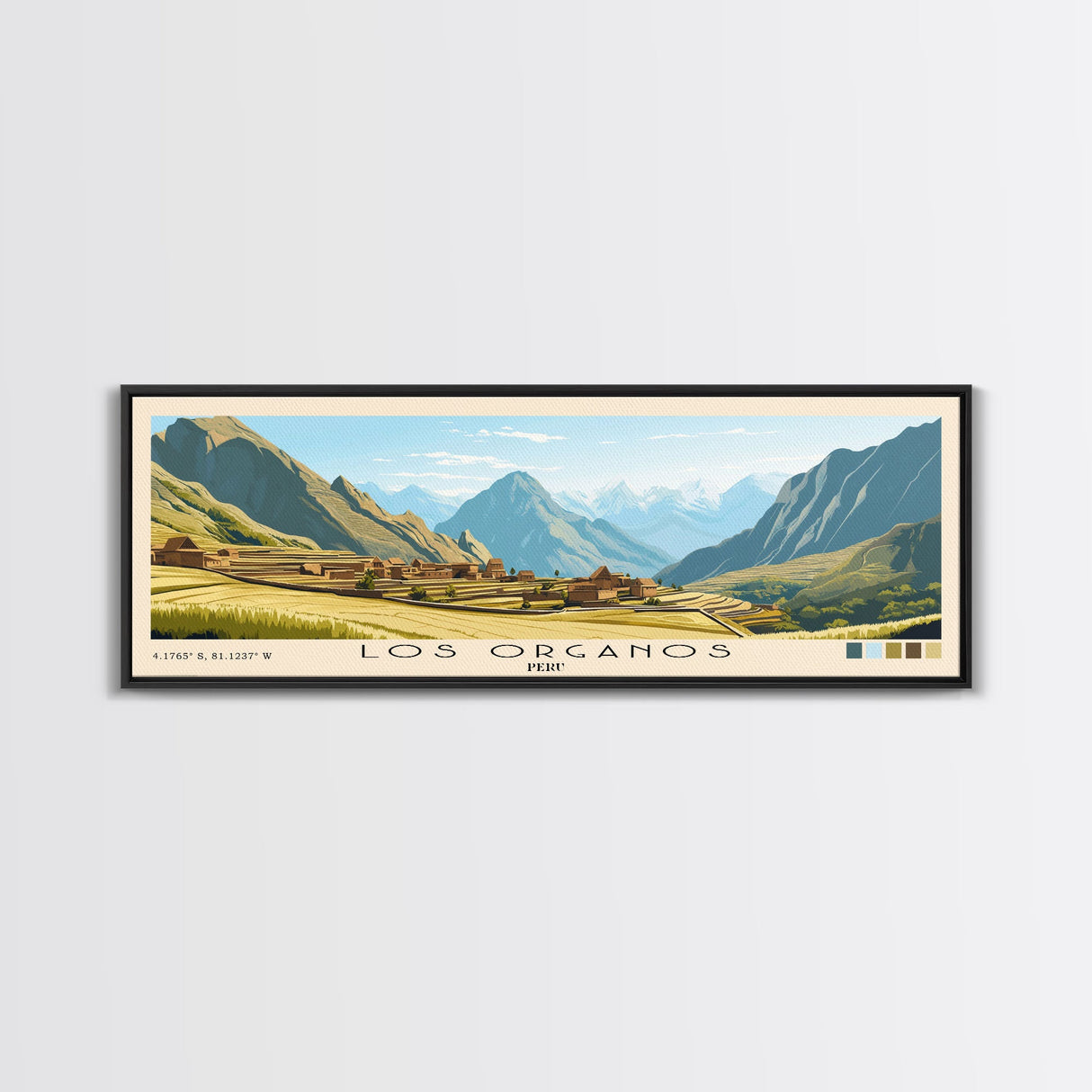 Los Organos, Peru Panoramic Print, Vacation Gift, Peru Wall Art, Beach Painting, Beach Decor, Beach Or Lakehouse Art