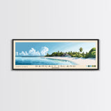 Rangali Island, Maldives Panoramic Beach Print, Vacation Gift, Maldives Wall Art, Beach Painting, Beach Decor, Beach Painting