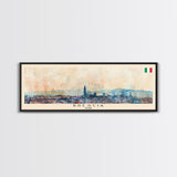 Brescia Italy Travel Print Wall Art, Panoramic City Art, Travel Art, Wall Decor, Vacation Gift, Framed Canvas Print Or Metal Art