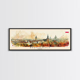 Bydgoszcz Poland Travel Art, City Art, Framed Canvas Print or Metal Wall Art, Europe Travel Poster, Panoramic Wall Art, Extra Wide Wall Art