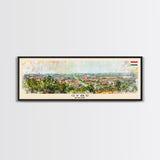 Gyor Hungary Wall Art, Panoramic Travel Poster, Panoramic Framed Canvas Print, City Wall Art, Wall Hanging Home Decor, Travel Art