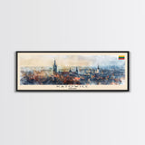 Katowice Poland Wall Art, Panoramic Travel Poster, Panoramic Framed Canvas Print, City Wall Art, Wall Hanging Home Decor, Travel Art
