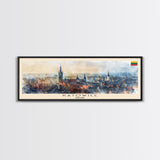Katowice Poland Wall Art, Panoramic Travel Poster, Panoramic Framed Canvas Print, City Wall Art, Wall Hanging Home Decor, Travel Art