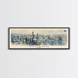 Kostroma Russia Panoramic Travel Poster, Framed Canvas Print or Metal Wall Art, Travel Art, Home Decor, Panoramic Painting, Midcentury Art