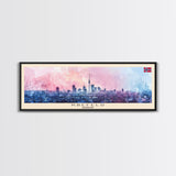 Krefeld Germany Panoramic Travel Poster, Framed Canvas Print or Metal Wall Art, Travel Art, Home Decor, Panoramic Painting, Midcentury Art