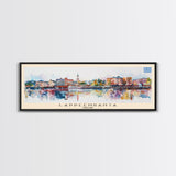 Lappeenranta Finland Panoramic Travel Poster, Framed Canvas Print or Metal Wall Art, Travel Art, Home Decor, Panoramic Painting, Midcentury Art