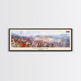 Loznica Serbia Wall Art, Panoramic Travel Poster, Panoramic Framed Canvas Print, City Wall Art, Wall Hanging Home Decor, Travel Art