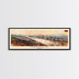 Mannheim Germany Travel Print Wall Art, Panoramic City Art, Travel Art, Wall Decor, Vacation Gift, Framed Canvas Print Or Metal Art