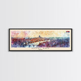 Novi Sad Serbia Travel Art, City Art, Framed Canvas Print or Metal Wall Art, Europe Travel Poster, Panoramic Wall Art, Extra Wide Wall Art