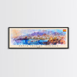 Santa Cruz Tenerife Spain Wall Art, Panoramic Travel Poster, Panoramic Framed Canvas Print, City Wall Art, Wall Hanging Home Decor, Travel Art