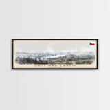 ÚstÍ nad Labem Czech Republic Wall Art, Panoramic Travel Poster, Panoramic Framed Canvas Print, City Wall Art, Wall Hanging Home Decor, Travel Art