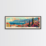Funchal Portugal Travel Print Wall Art, Panoramic City Art, Travel Art, Wall Decor, Vacation Gift, Framed Canvas Print Or Metal Art