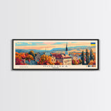 Horlivka Ukraine Wall Art, Panoramic Travel Poster, Panoramic Framed Canvas Print, City Wall Art, Wall Hanging Home Decor, Travel Art
