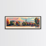 Kostroma Russia Panoramic Travel Poster, Framed Canvas Print or Metal Wall Art, Travel Art, Home Decor, Panoramic Painting, Midcentury Art