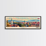 Trnava Slovakia Wall Art, Panoramic Travel Poster, Panoramic Framed Canvas Print, City Wall Art, Wall Hanging Home Decor, Travel Art