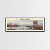 Blackwater Lake Framed Canvas Print, Lake House Decor, Panoramic Scenic View, Travel Poster, Minimalist Art, Lake Painting