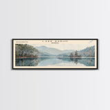 Lake Rabun Georgia Framed Canvas Print, Lake House Decor, Panoramic Wall Art, Travel Poster, Serene Landscape Painting, Living Room Decor
