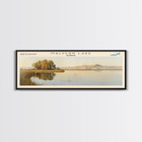 Mille Lacs Lake Framed Canvas Print, Lake House Decor, Panoramic Wall Art, Travel Poster, Landscape Painting, Contemporary Art