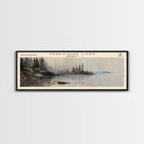Trout Lake Canada Northwest Territories Panoramic Wall Art, Framed Canvas Print, Lake House Decor, Travel Poster, Beautiful Lake Scene, Home Decor