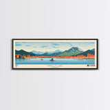 Hawley Lake Arizona Framed Canvas Print, Panoramic Art, Midcentury Modern, Pop Art, Bedroom Decor, Travel Poster, Artistic Decor, Home Decor