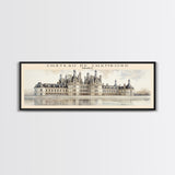 Château de Chambord Travel Poster Print, Framed Canvas Print, COUNTRY Travel Art, Wood Framed Art, Wall Hanging, Home Decor