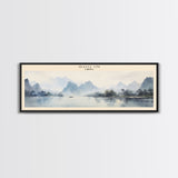 Guilin COUNTRY Travel Poster Print, Framed Canvas Print, COUNTRY Travel Art, Wood Framed Art, Wall Hanging, Home Decor