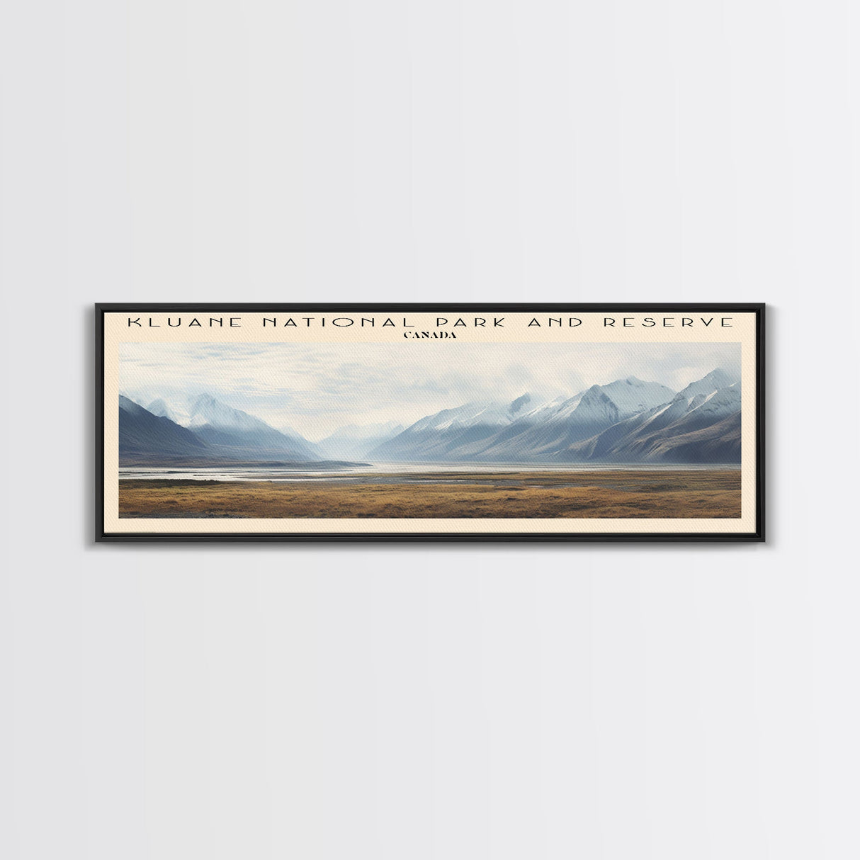 Kluane National Park and Reserve COUNTRY Travel Poster Print, Framed Canvas Print, COUNTRY Travel Art, Wood Framed Art, Wall Hanging, Home Decor