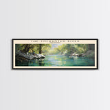 The Enchanted River Travel Print Wall Art, Travel Poster Print, Retro Style COUNTRY Home Decor, Wall Hanging, Travel Gift Idea, Unique Metal Art