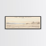 The White Desert Travel Print Wall Art, Travel Poster Print, Retro Style COUNTRY Home Decor, Wall Hanging, Travel Gift Idea, Unique Metal Art