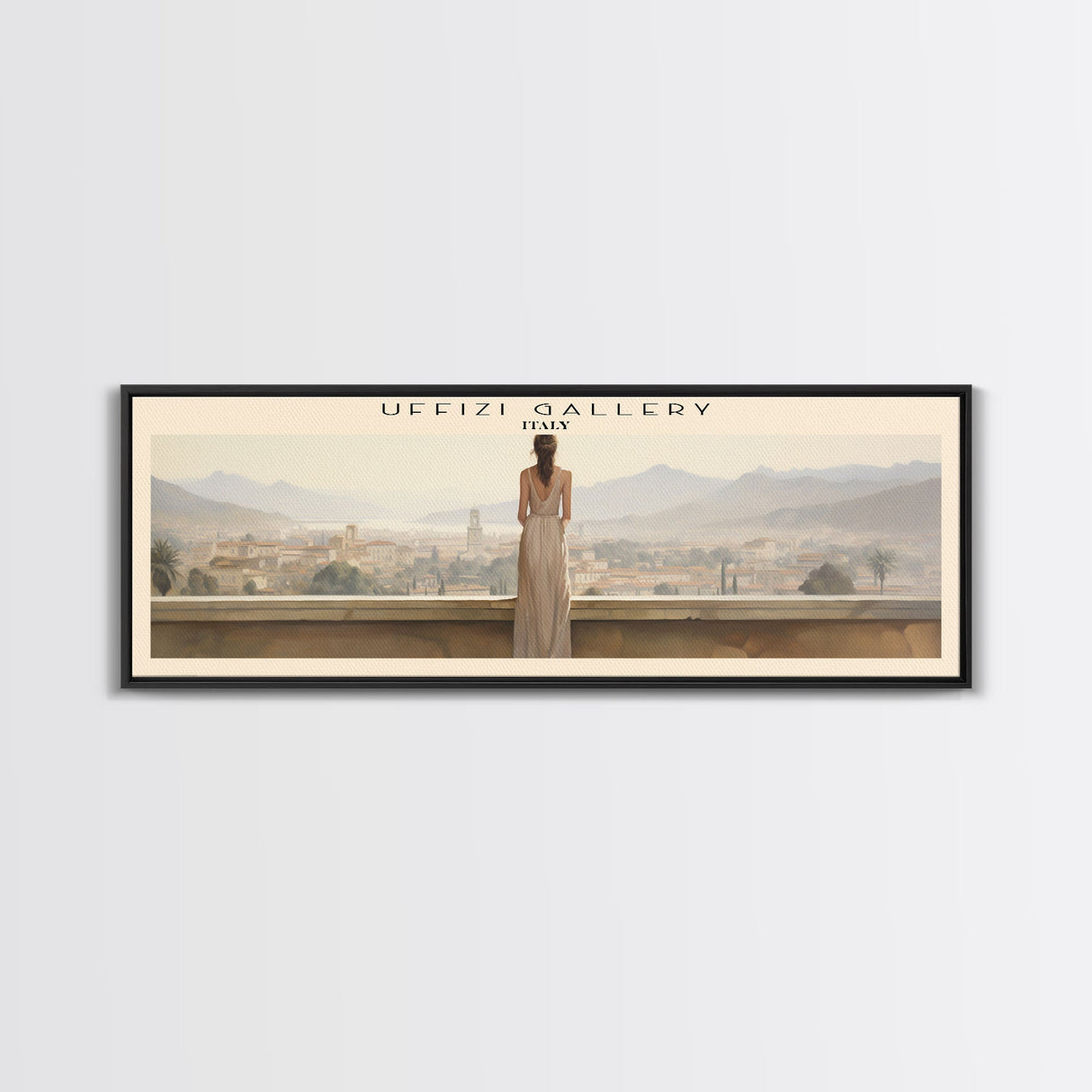 Uffizi Gallery Travel Print Wall Art, Travel Poster Print, Retro Style COUNTRY Home Decor, Wall Hanging, Travel Gift Idea, Unique Metal Art