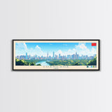 Changsha, China Panoramic Travel Poster Canvas Print, Changsha, China Painting, China Art, Changsha Travel Art, Living Room Painting