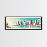 Chattogram, Bangladesh Travel Poster Panoramic Canvas Print, Chattogram, Bangladesh Painting, Bangladesh Art, Chattogram Travel Art, Guest Room Painting