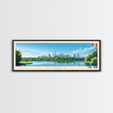 Kanata, Canada Travel Poster Panoramic Canvas Print, Kanata, Canada Painting, Canada Art, Kanata Travel Art, Guest Room Painting