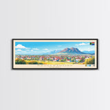 Krugersdorp, South Africa Panoramic Travel Poster Canvas Print, Krugersdorp, South Africa Painting, South Africa Art, Krugersdorp Panoramic Travel Art, Travel Painting
