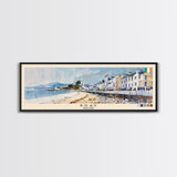 Bray, Ireland Panoramic Canvas Print, Bray, Ireland Painting, Ireland Art, Bray Travel Poster, Travel Art, Guest Room Painting