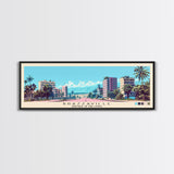 Brazzaville, Republic of the Congo Panoramic Canvas Print, Brazzaville, Republic of the Congo Painting, Republic of the Congo Art, Brazzaville Travel Poster, Travel Art, Guest Room Painting