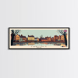 Carlisle, England Panoramic Canvas Print, Carlisle, England Painting, England Art, Carlisle Travel Poster, Travel Art, Vacation Gift