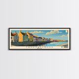 Carrickfergus, Ireland Panoramic Canvas Print, Carrickfergus, Ireland Painting, Ireland Art, Carrickfergus Travel Poster, Travel Art, Living Room Painting