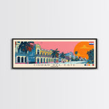 Ciudad del Este, Paraguay Panoramic Canvas Print, Ciudad del Este, Paraguay Painting, Paraguay Art, Ciudad del Este Travel Poster, Travel Art, Guest Room Painting
