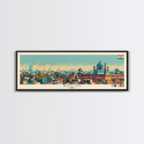 Delhi, India Panoramic Canvas Print, Delhi, India Painting, India Art, Delhi Travel Poster, Travel Art, Guest Room Painting