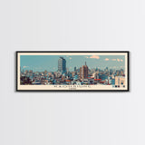Kaohsiung, Taiwan Panoramic Canvas Print, Kaohsiung, Taiwan Painting, Taiwan Art, Kaohsiung Travel Poster, Travel Art, Vacation Gift