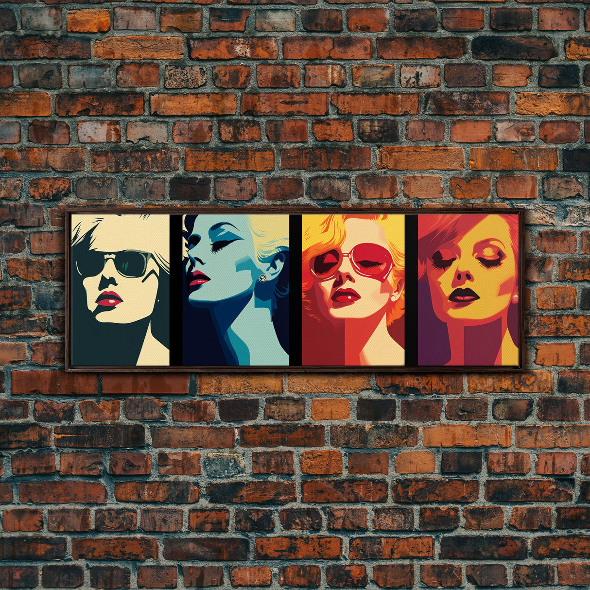 Pop Art Print, Kitchen Wall Decor, Framed Canvas Print, Warhol Inspired Colorful MCM Pop Art, Midcentury Modern