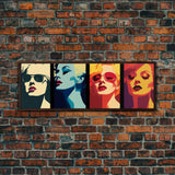 Pop Art Print, Kitchen Wall Decor, Framed Canvas Print, Warhol Inspired Colorful MCM Pop Art, Midcentury Modern