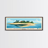 Benguerra Island, Mozambique Panoramic Print, Vacation Gift, Mozambique Wall Art, Beach Painting, Beach Decor, Large Wall Art, Wood Frame Art